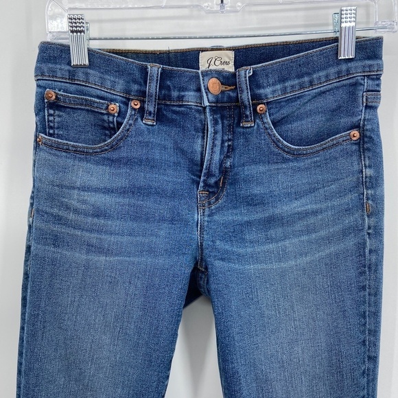 J. CREW Mid Rise Medium Wash Skinny Denim Blue Jeans Size 26 - Picture 4 of 10